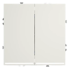 Изображение Проходной переключатель встраиваемый VOLTUM S70 двухклавишный с подсветкой 10А (хлопок)