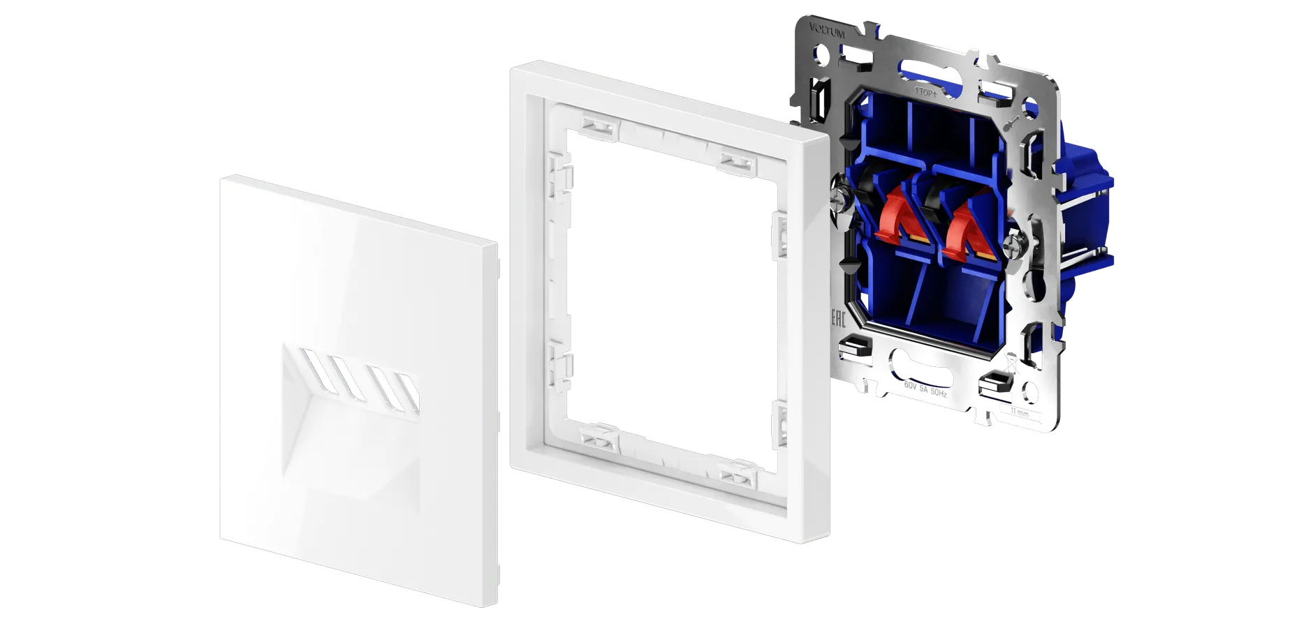 Устройство встраиваемых розеток и выключателей - Розетка акустическая